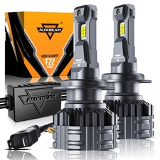 AUXBEAM H7 LED Headlight Bulb Kit High/Low Beam 6500K Super White Canbus 24000LM