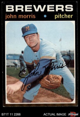 1971 Topps #721 John Morris Brewers 4 - VG/EX