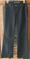 Vintage Mudd Yo Black Cotton/Spandex Jeans Festival Boho Flare Pants 5 Y2K