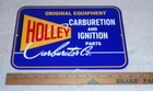VINTAGE HOLLEY CARBURETOR & AUTO CAR IGNITION PARTS 12" METAL GASOLINE OIL SIGN!