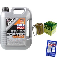 Mann Inspektionspaket 5L Liqui Moly Top Tec 5W-30 FüR Alfa Romeo 159 Sportwagon