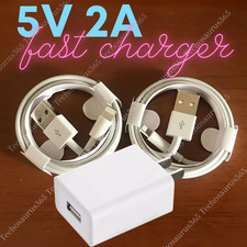 USB Wall Charger Block Fast Charging Cable For iPhone 8 SE XR XS 11 12 13 14 Pro