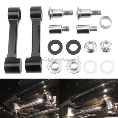 Pair Black Front Fender Mount Bracket Kit Fit For Harley Softail Springer FXSTS