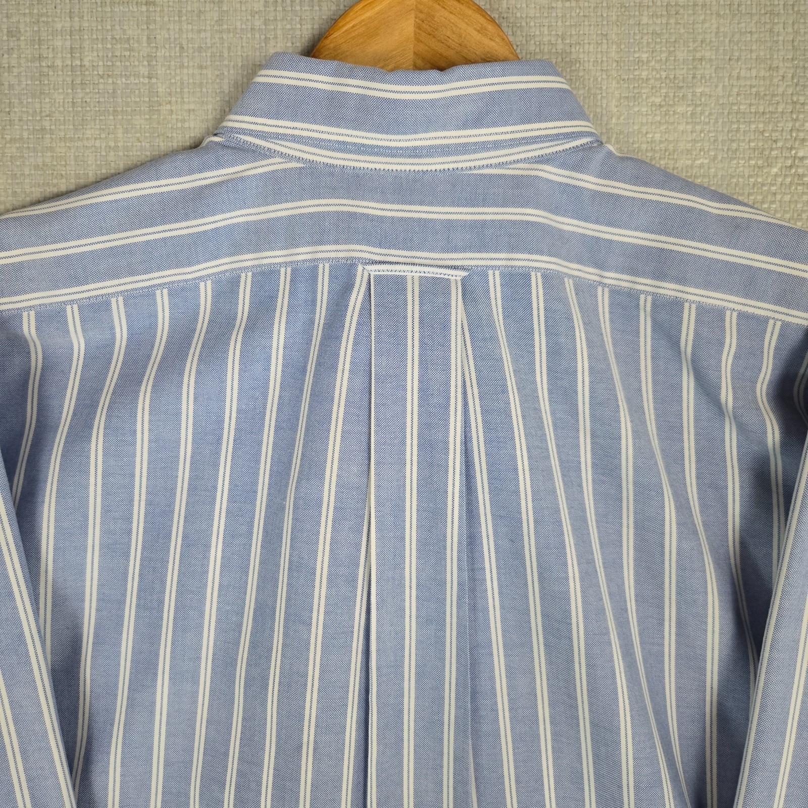 LANDS END VTG Made in USA Mens Oxford Cloth Sport Shirt Size XL 17.5/36 Cotton image 6