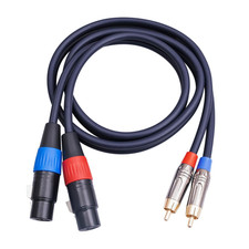 XLR to RCA Cable - 2 XLR Female to 2 RCA Male, Hifi Audio Cable with 4N OFC W...