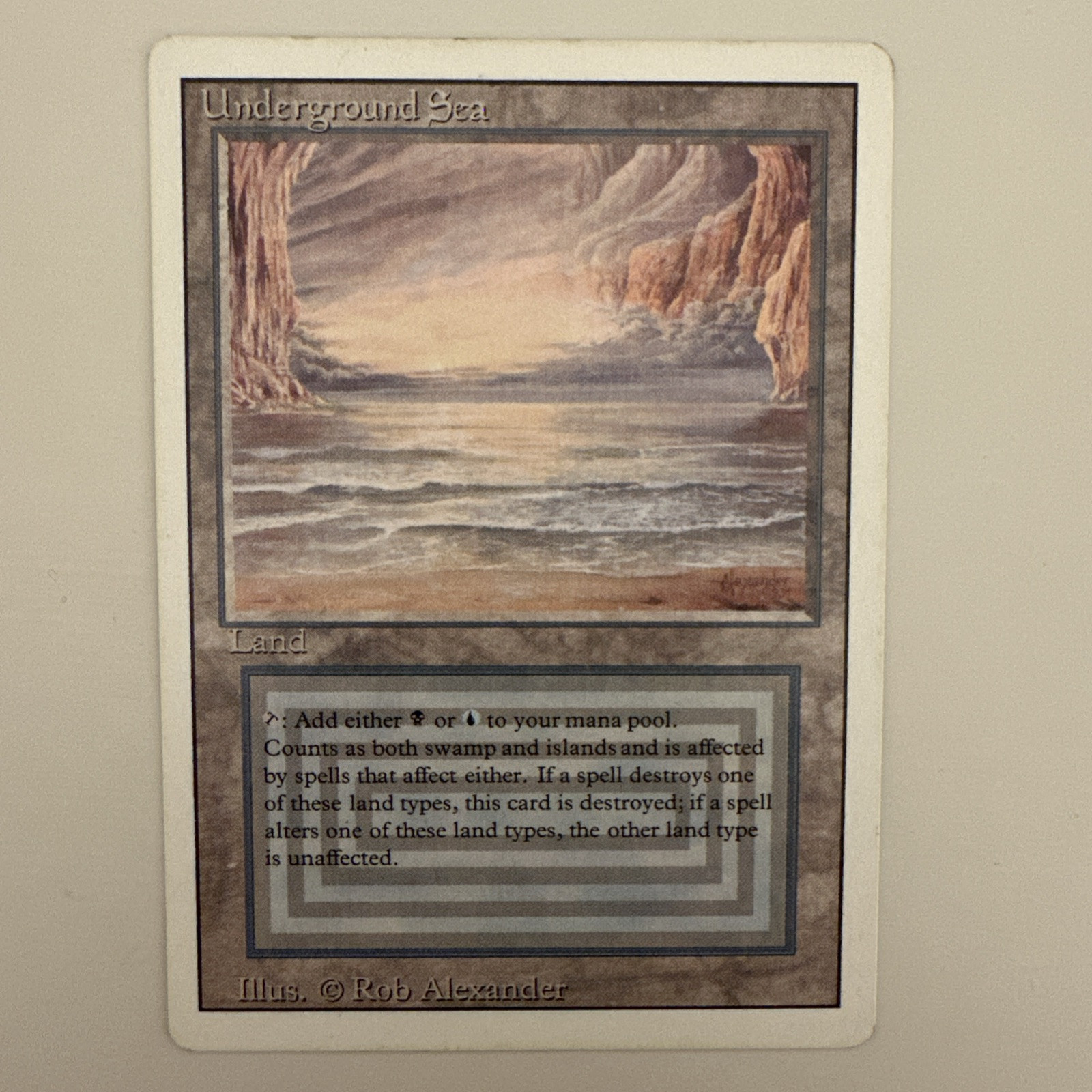 MTG Underground Sea, Revised Edition, Rare