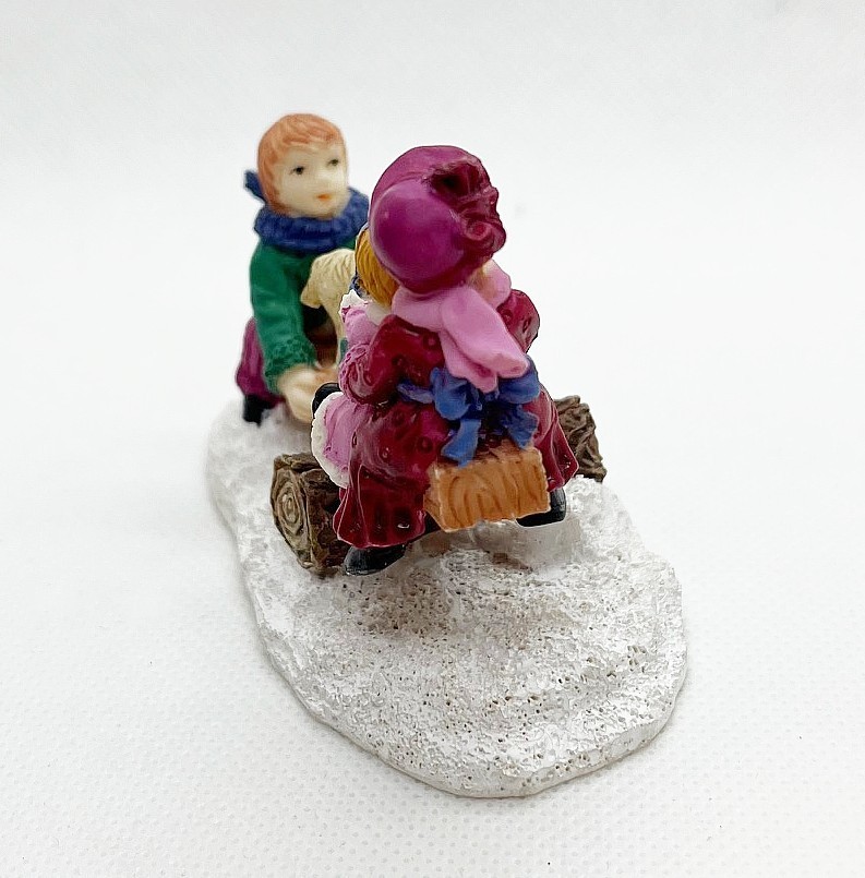 Village figure - 3 Children with dog on Teeter Totter / Seesaw - Greenbriar?