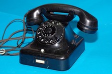 Vintage Telefon W 48 der DBP aus 1955, schwarzem Bakelit