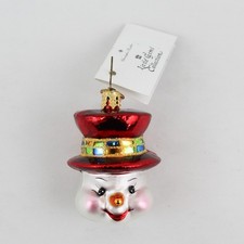 Christopher Radko Top Hat Tidings Little Gems Hand-Blown Glass Ornament 2.5