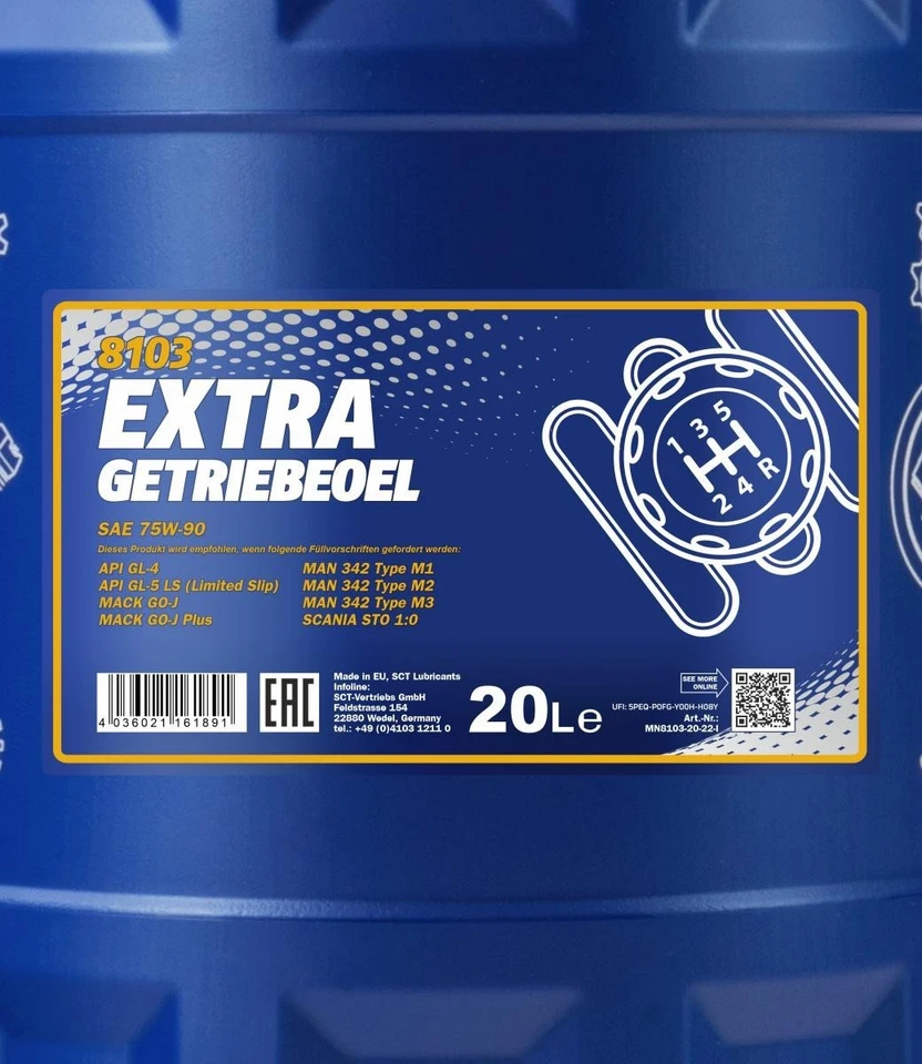 MANNOL MN8103-20 Extra Aceite de transmisión 75W-90 para caja de cambios manual - Imagen 2 de 4