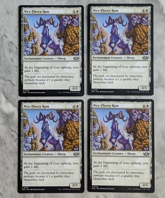 Nyx-Fleece Ram (PLAYSET X4) MTG TDC Tarkir | Enchantment Sheep Lifegain EDH | NM
