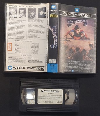 VHS Movie Film TV Ex Nolo Vermietung Warner Home Video Italienisch Superman II 2