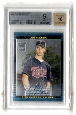 2002 Bowman Chrome Joe Mauer Rookie Auto BGS 9 / Auto 10 HOF Twins