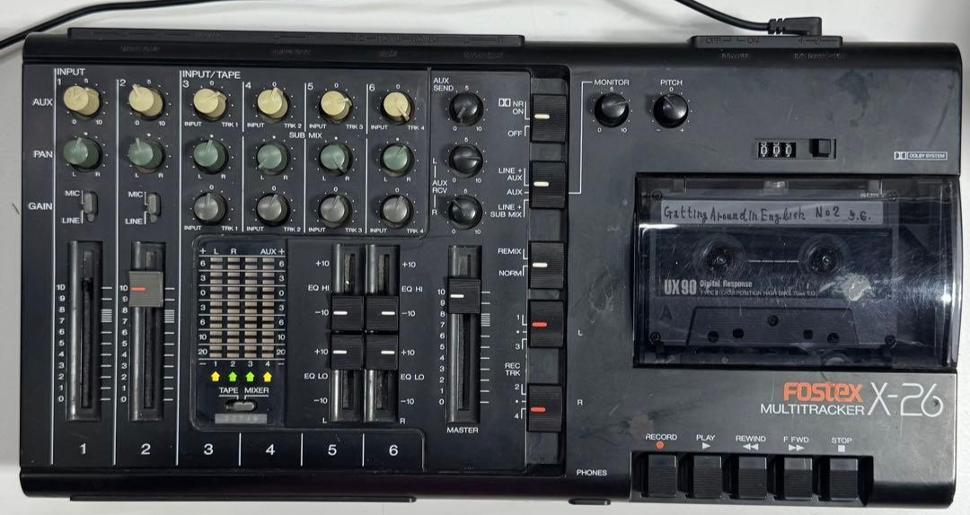 FOSTEX X-26 Analog 4 Track Multitrack Cassette Tape Recorder DC12V