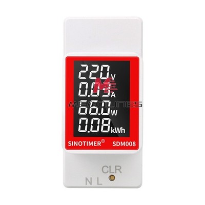 Rail Type Multi-function Digital LCD Display Energy Voltage   Power Meter #pk