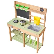 Uimoso Outdoor Mud Kitchen for Kids with Sink, Tank, and Gardening Tools
