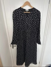 Ganni black and white polka dot dress size 36