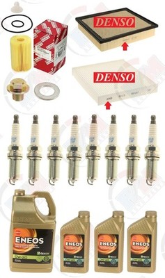 Tune Up Kit w/ 8QTS ENEOS 0W-20 fits 2014-2018 TOYOTA TUNDRA V8 4.6L & 5.7L