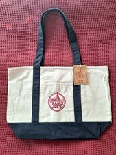 Trader Joe s Large Canvas Shopper Tote Bag Blue - NEW w/ Tags LIMITED EDITION
