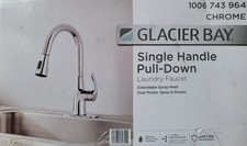 Glacier Bay Clare Single Handle Pull Down Laundry Utility Faucet in Chrome