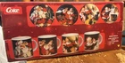 Set of Vintage Coca Cola Holiday Portraits Stoneware Mugs and plates