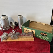Vintage Mirro Cookie & Pastry Press 358 AM Original Box 9 Discs 2Pastry Tips