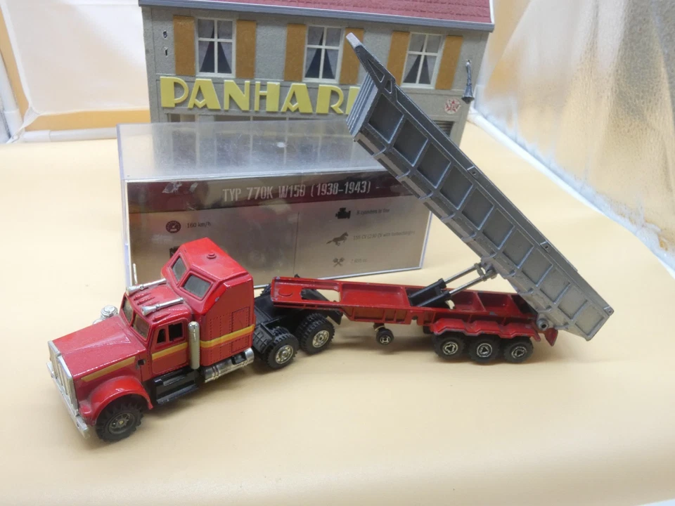 Camion Semi BENNE DE CHANTIER 1/60éme MAJORETTE Occasion Bon état - Photo 4/4