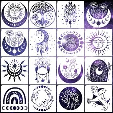 AFRITEE Moon Stencils for Painting on Wood - 12 6.29 inches x 5.9