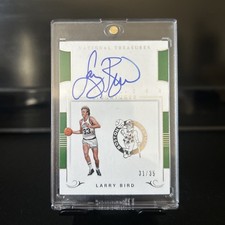 2017-18 Panini National Treasures Peerless Signatures Larry Bird # /35 - Celtics
