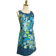 LILLY PULITZER Stephanie Koi Fish Sheath Dress Sleeveless Boat Neck Preppy Sz 2
