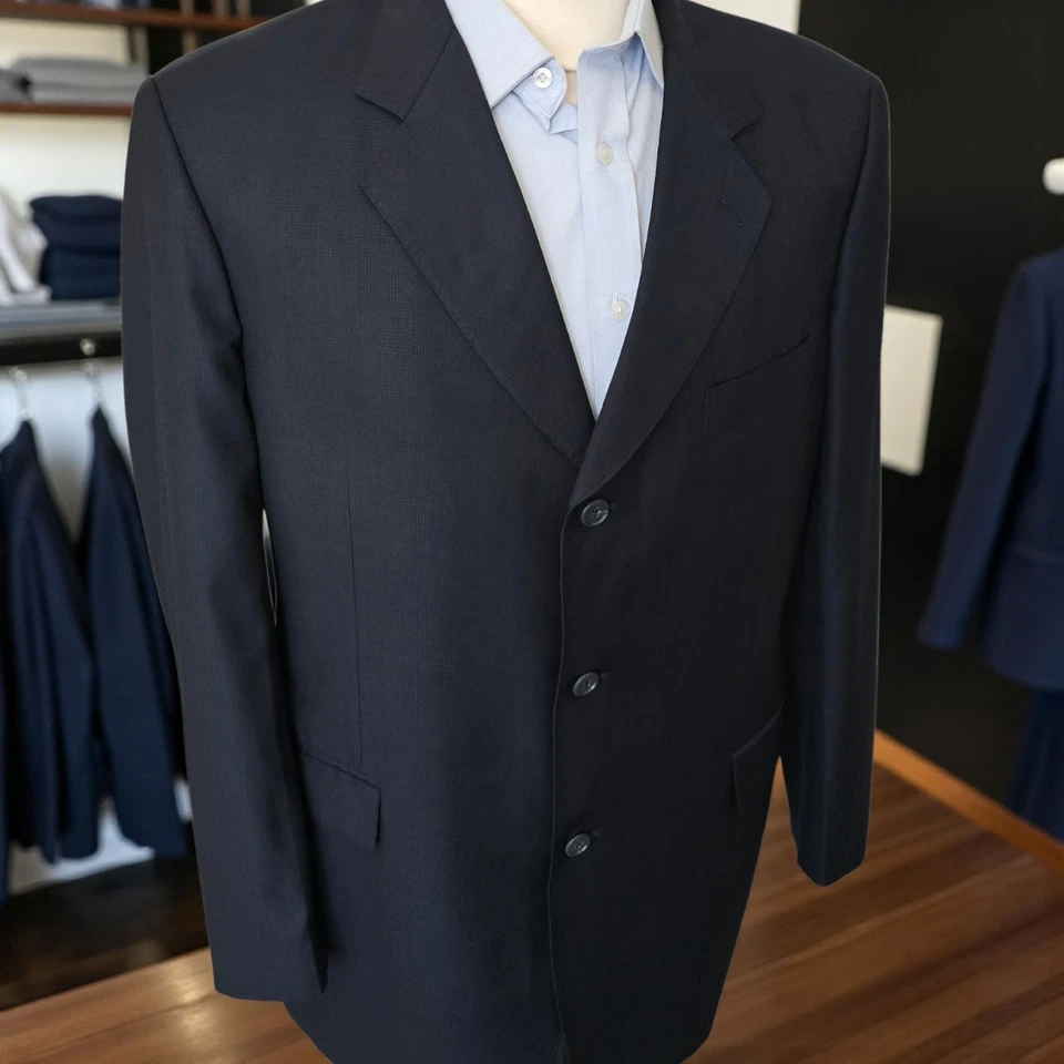 Blazer Vintage Gieves Hawkes 44r Super 150s Lona Completa Hong Kong - Imagem 3 de 4