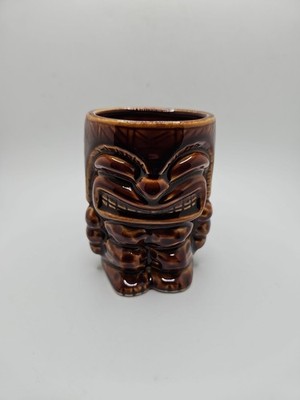 Tiki Aztec Rainforest Cafe Mug Cup Coffee Tea  Brown Ceramic 10oz