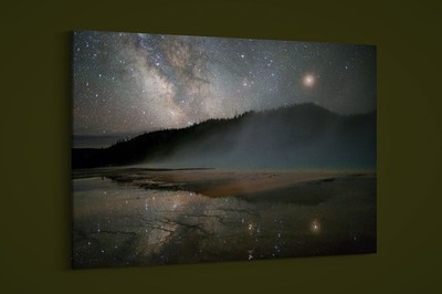 Artographie - The Milky Way Above Grand Prismatic Spring - Paper or Canvas