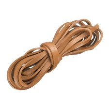 Flat Leather Cord, 3.3 Yard 5mm Leather String Strips for DIY Crafts Khaki