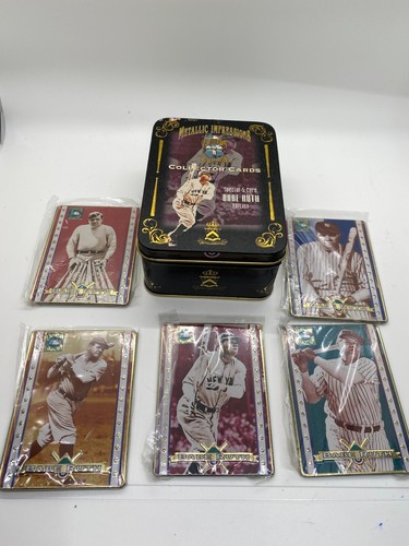 Metallic Impressions Babe Ruth 5 Card Metal Set, Baseball w Box, Cards sealed - 第 1/14 張圖片