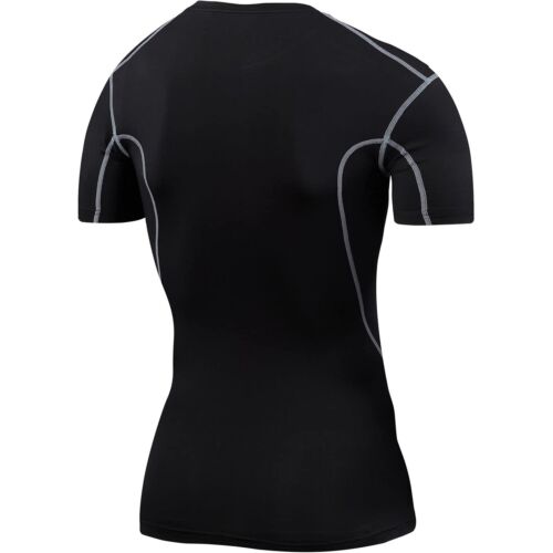 TCA Pro Performance Mens Compression Top Black Short Sleeve Running Run T-Shirt - Picture 2 of 2