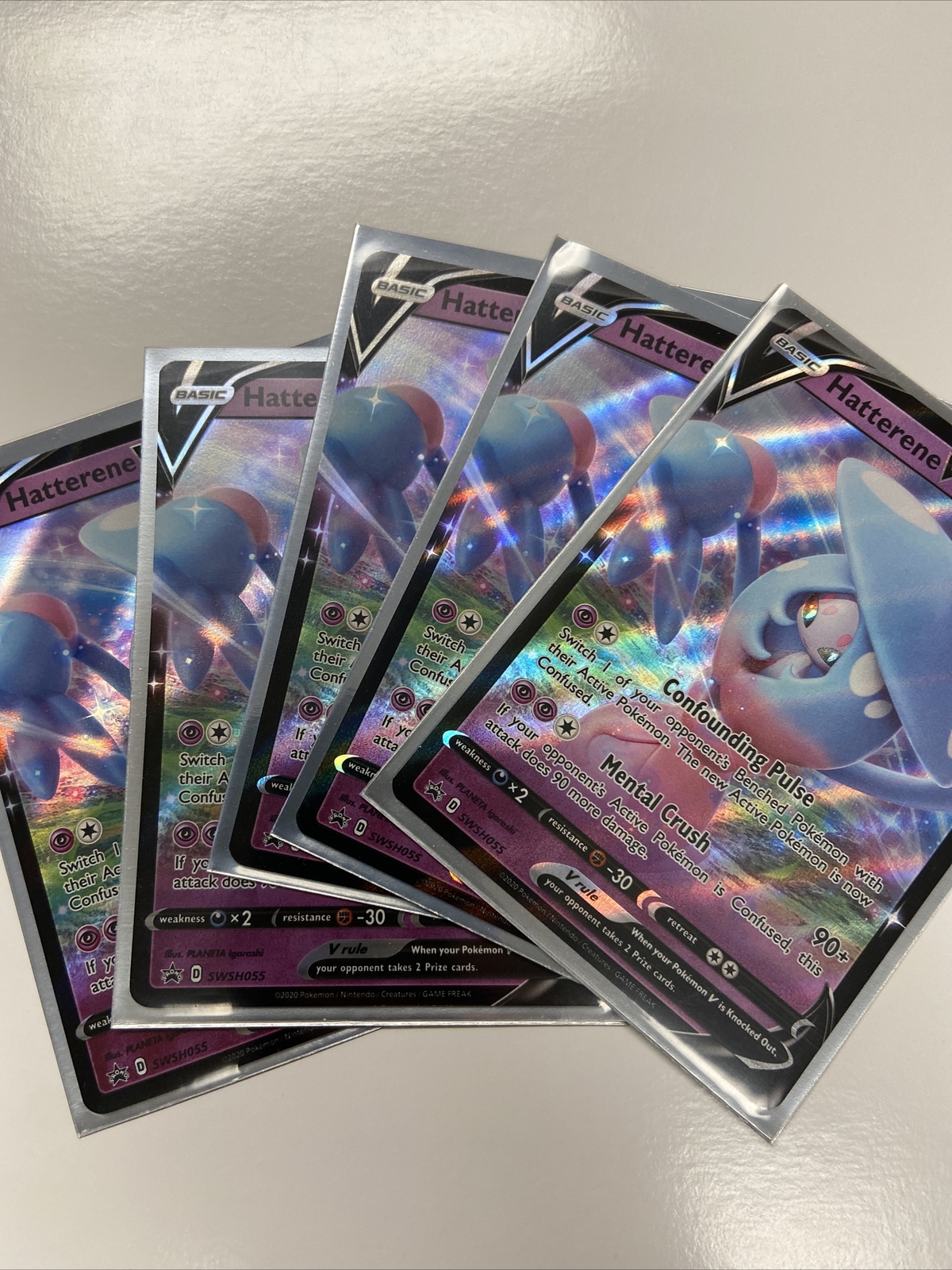 Pokemon Champions Path Hatterene V SWSH055 Promo Holo Ultra Rare NM/M