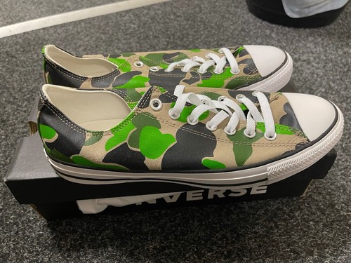 CONVERSE MENS CAMO SHOES SIZE UK 9 NEW 