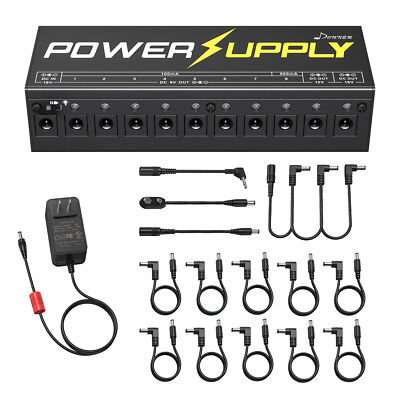 Donner DP-1 Guitar Power Supply 10 Isolate DC Output for 9V/12V/18V Effect Pedal