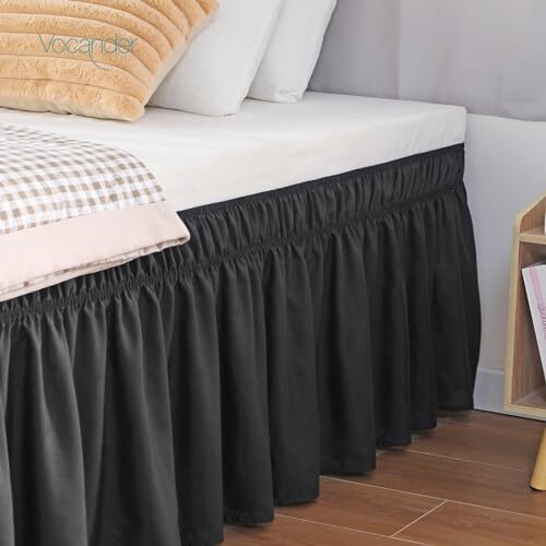 Queen Size Bed Skirt 14 Inch Drop Easy to Put OnElastic Queen14" Drop