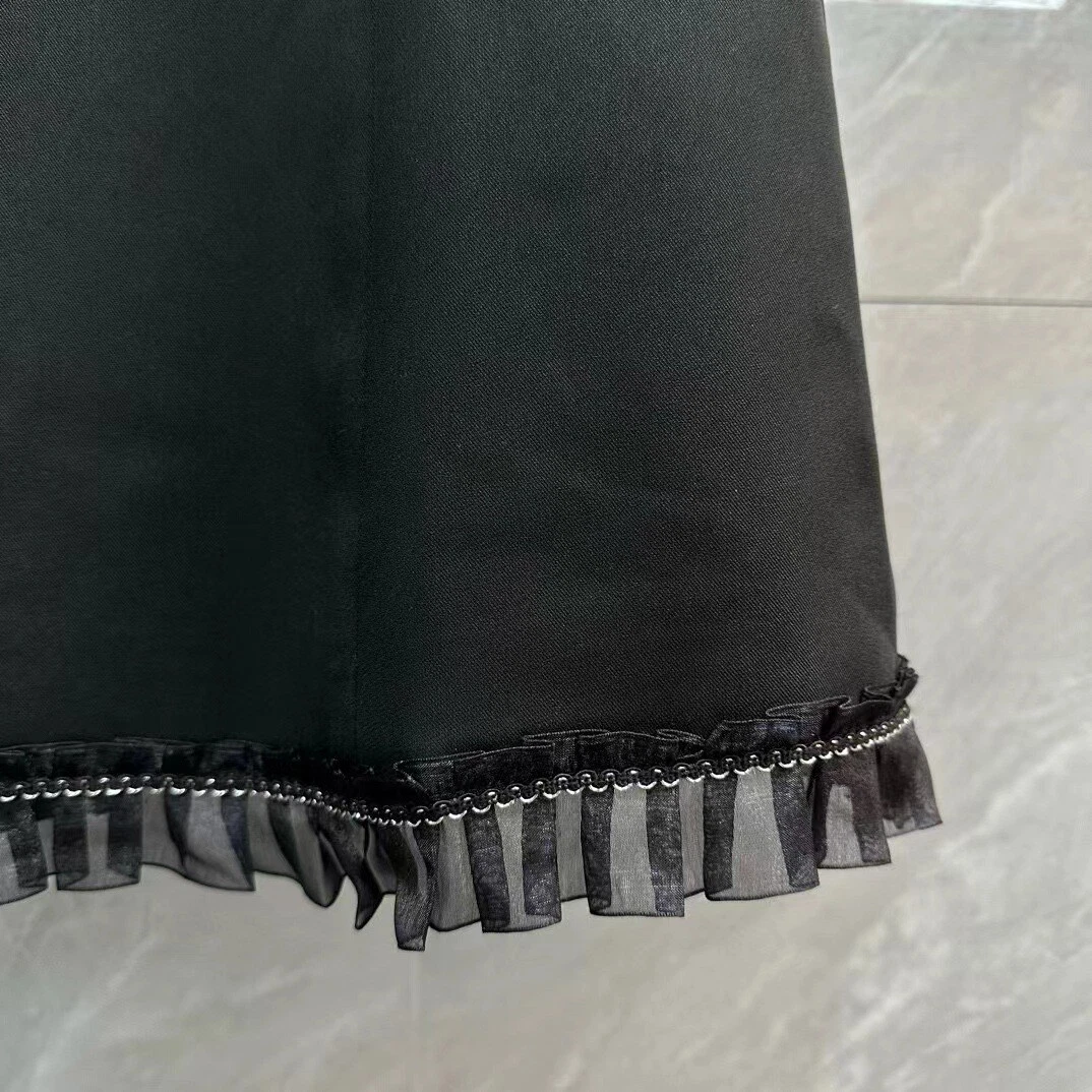 Abito donna Thom Browne estivo nuovo stile college colletto senza maniche un passo