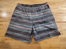 NWOT Men's Speedo Techvolley Stretch Lined UPF50 Swim Trunks Gray XL 36/38
