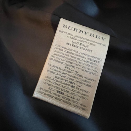 BURBERRY Men's Navy Wool Cashmere Moorgate Car Coat US46, UK56, NWT - Picture 15 of 17