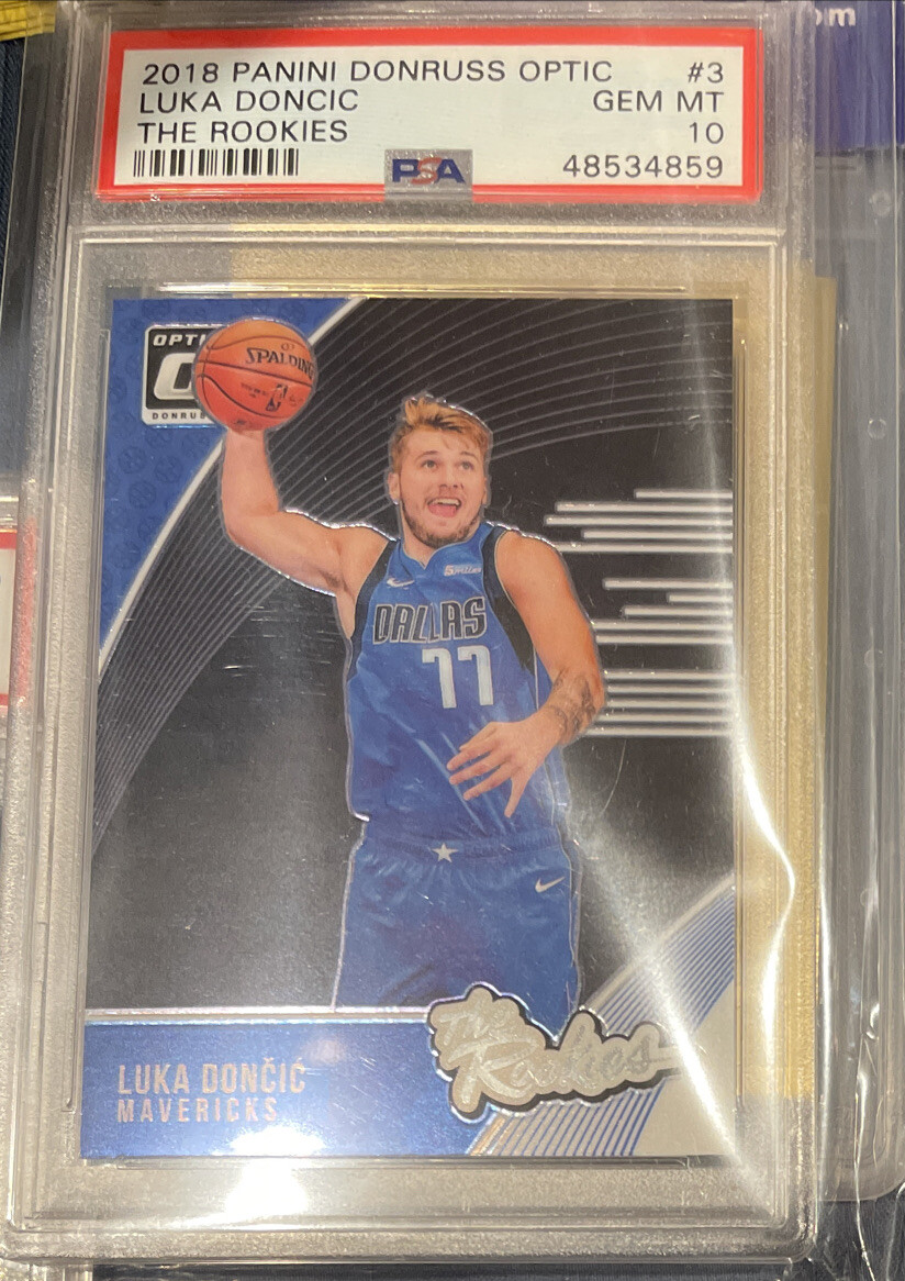 2018 Panini Donruss Optic The Rookies #3 Luka Doncic PSA 10 Gem Mint Hot MVP RC