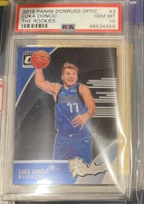 2018 Panini Donruss Optic The Rookies #3 Luka Doncic PSA 10 Gem Mint Hot MVP RC