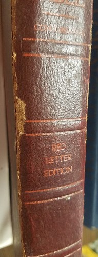Holy Bible Zondervan Red Letter Ref Ed Concordance Authorized KJV 1980s PROP - Picture 13 of 14