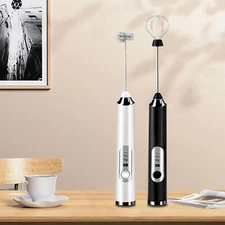 3 Speeds Handheld Electric Coffee Milk Frother Whisk Egg Beater USB Rechargeable