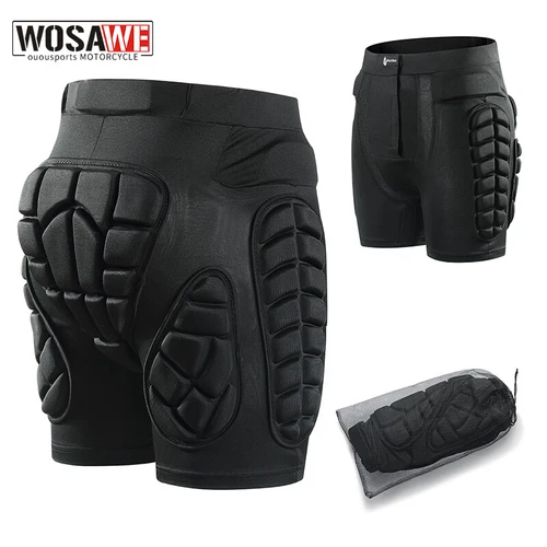 Pantalones Cortos Acolchados de Cadera WOSAWE Esquí Patinaje Monopatín Snowboard Protección de Glúteos - Imagen 2 de 15