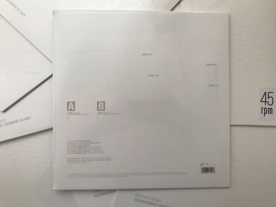 Gustavo Cerati ‎– Reversiones / Siempre Es Hoy (2021) New LP Maxi  Foto 3 de 4