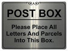 915 POST BOX Metal Aluminium Plaque Sign Door House Office Gate Letters Parcels